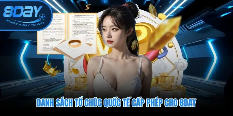 Giấy phép hoạt động 8DAY qua ba khu vực tài phán độc lập
