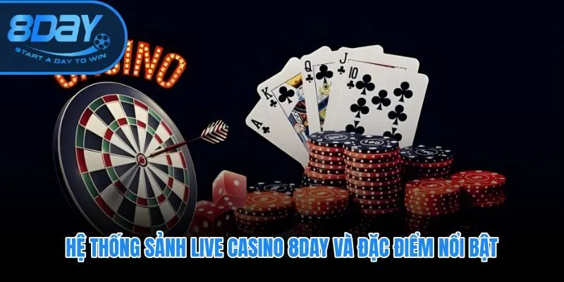 Ba sảnh casino 8DAY với nhịp chơi và mức cược phân tầng rõ ràng